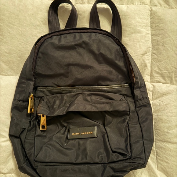 Marc Jacobs Black Backpack with Gold Accents - Picture 2 of 3